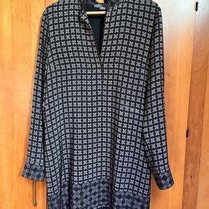 Vince. Black silk tunic dress sz 10